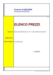 ELENCO PREZZI - Provincia di Pistoia