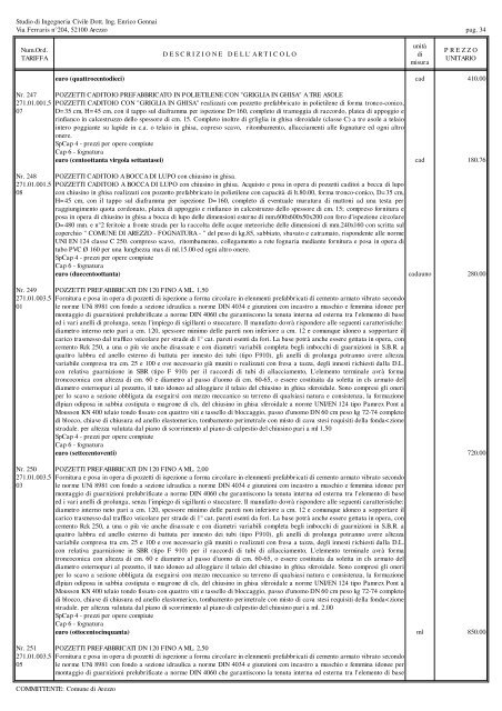 IE - ELENCO PREZZI UNITARI - esec.pdf - Comune di Arezzo