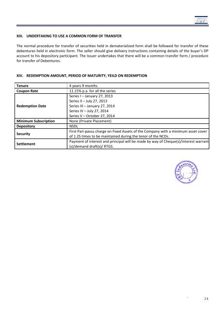 JBF Industries Limited - BSE