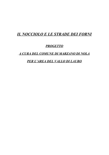 Scarica il testo del progetto - Regione Campania