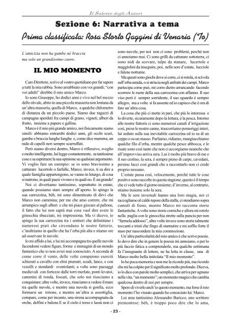 Numero speciale della rivista "Il Salotto degli Autori" - Carta e penna