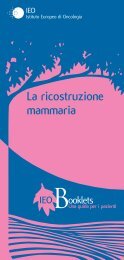 La ricostruzione mammaria - Istituto Europeo di Oncologia