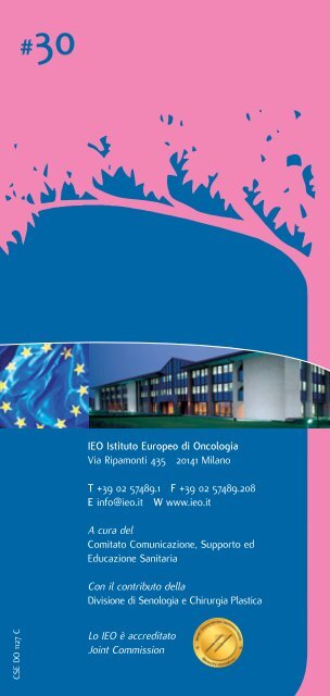 La ricostruzione mammaria - Istituto Europeo di Oncologia