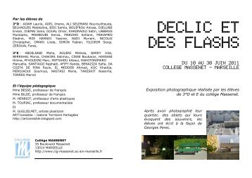DECLIC ET DES FLASHS - Collège Massenet