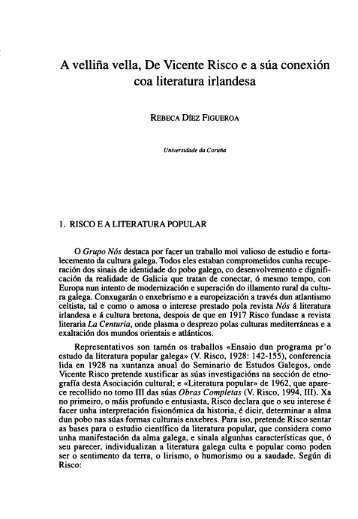 A Velliña Vella, De Vicente Risco e a Súa ... - e-spacio UNED