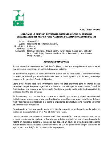 ejemplos de minutas de reuniones