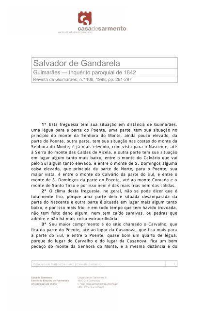 Salvador de Gandarela - Casa de Sarmento