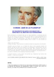 CIORAN: ¿QUÉ ES LA FILOSOFIA?