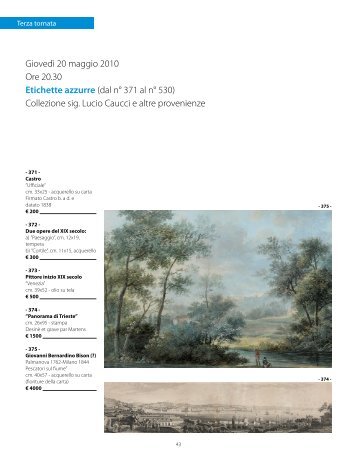 dal n° 371 al n° 530 - Stadion Casa D'Aste