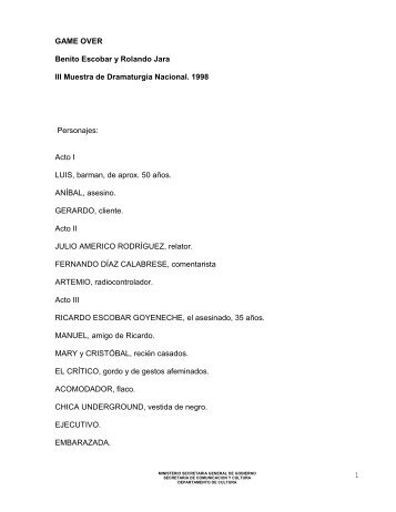 Descargar (PDF) - XV Muestra de Dramaturgia Nacional