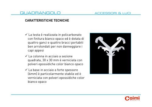 Informazione su accessori e luci Caimi Brevetti - Pratmarmilano.it