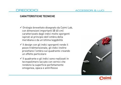 Informazione su accessori e luci Caimi Brevetti - Pratmarmilano.it