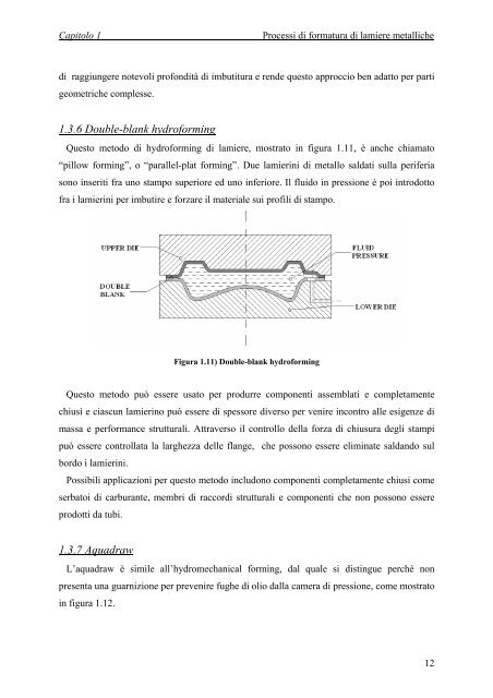 analisi numerico sperimentale di processi innovativi di formatura di