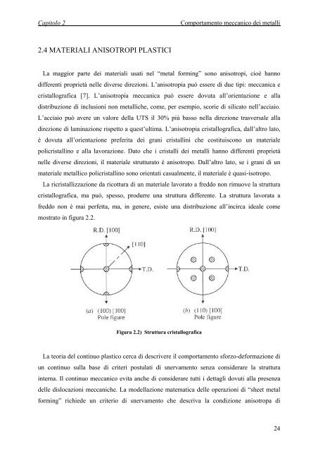 analisi numerico sperimentale di processi innovativi di formatura di