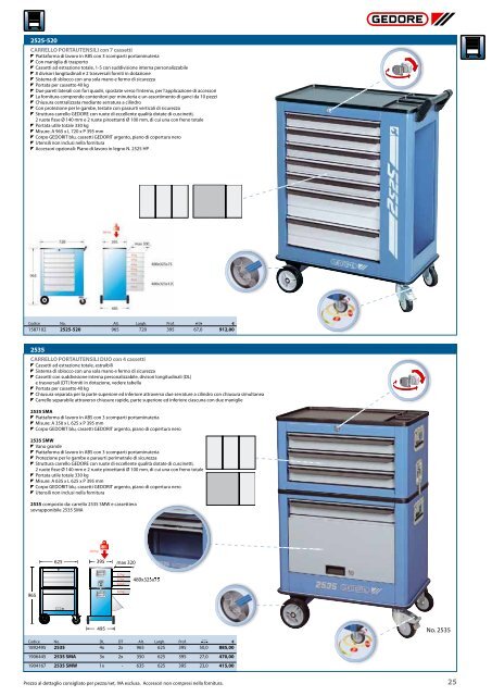 Mobili per officina