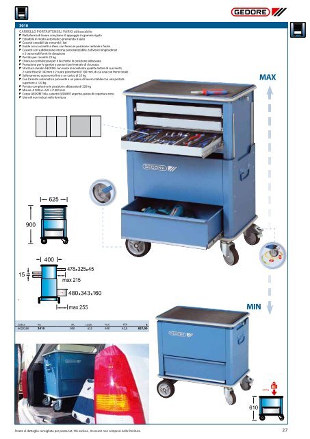 Mobili per officina