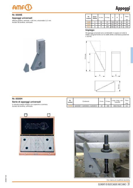 Catalogo Staffe, Dadi e Bulloni AMF - Corisnc.It