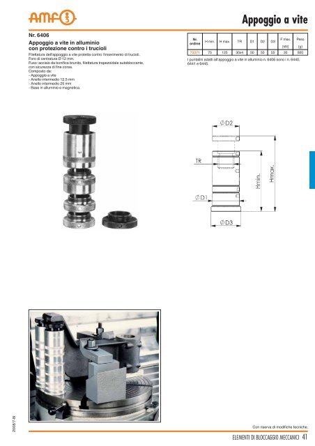 Catalogo Staffe, Dadi e Bulloni AMF - Corisnc.It