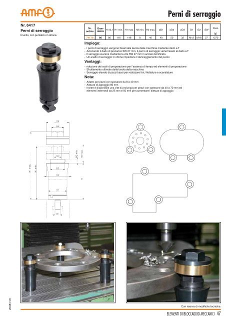 Catalogo Staffe, Dadi e Bulloni AMF - Corisnc.It