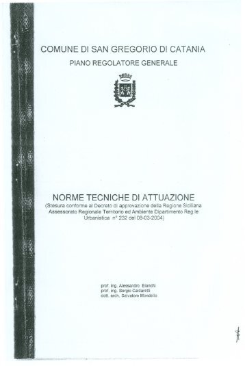 Scarica le Norme tecniche di attuazione - Comune di San Gregorio ...