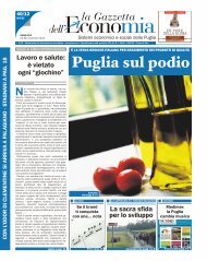 Puglia sul podio - La Gazzetta dell'Economia