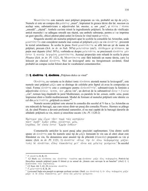 Vocabularul culinar in greaca si latina - fisier pdf - Clasice.ro