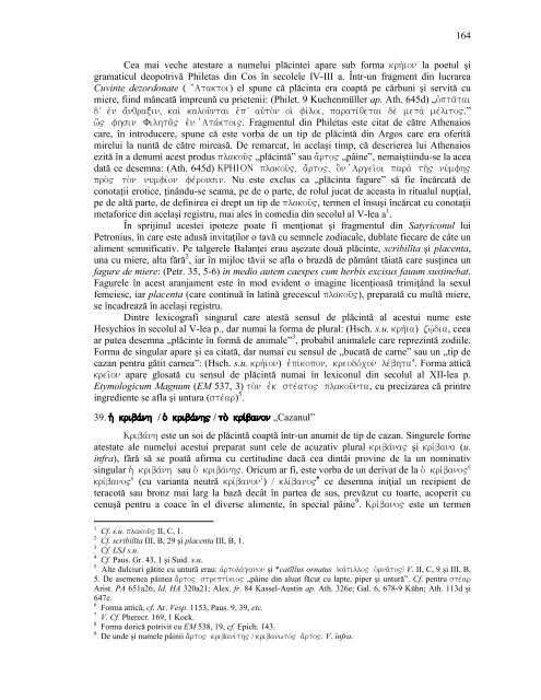 Vocabularul culinar in greaca si latina - fisier pdf - Clasice.ro