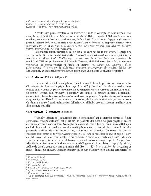 Vocabularul culinar in greaca si latina - fisier pdf - Clasice.ro