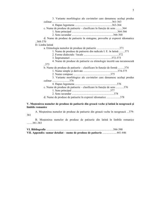 Vocabularul culinar in greaca si latina - fisier pdf - Clasice.ro