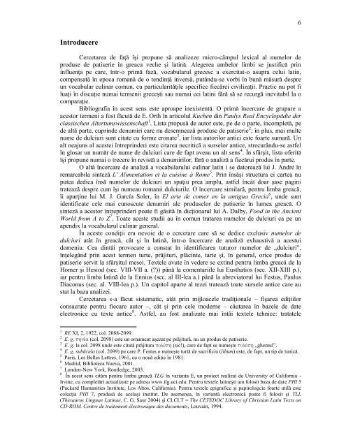 Vocabularul culinar in greaca si latina - fisier pdf - Clasice.ro