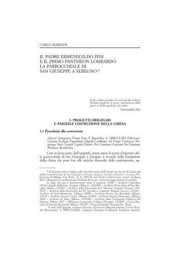 Mariani - Centro Studi Storici dei PP. Barnabiti - Index