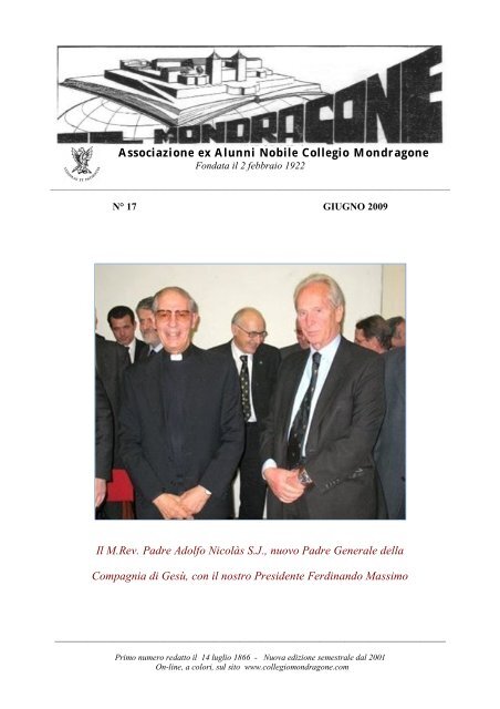 Edizione 17 - Giugno 2009 - Nobile Collegio Mondragone