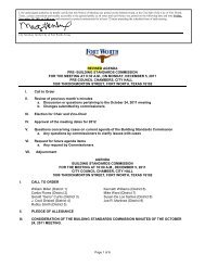 REVISED AGENDA PRE- BUILDING ... - City of Fort Worth