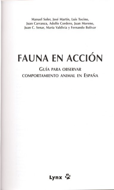 Fauna en acción - Paulino Fandos