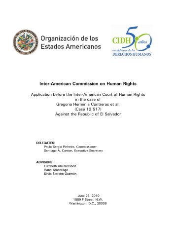 Gregoria Herminia Contreras et al - Comisión Interamericana de ...