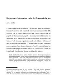 Umanesimo letterario e civile del Boccaccio latino - Associazione ...