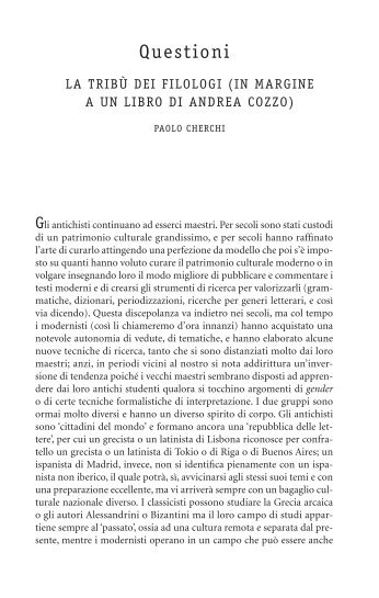 Scarica il testo in PDF - Ecdotica