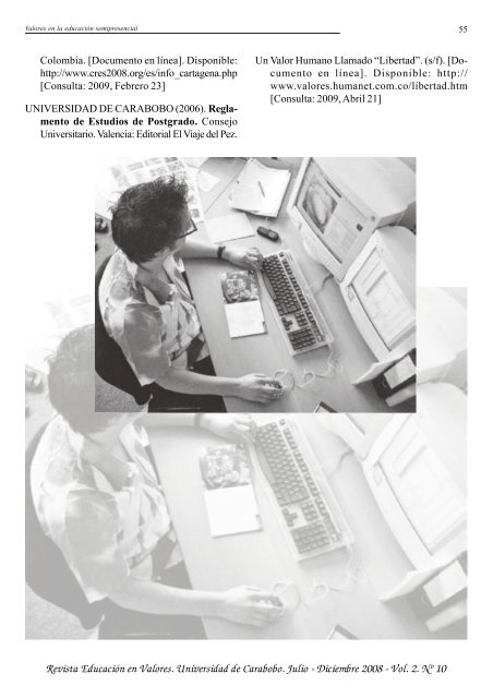 REVISTA EDUCACION EN VALORES.p65 - Portal de Revistas ...