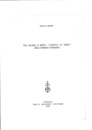 "caduta" e "fine" dell'impero romano in