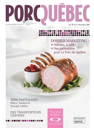 DOSSIER MARKETING - Le porc du Québec