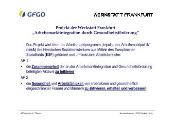 Vortrag Barbara Gawlik-Chmiel & David Beck - Werkstatt Frankfurt eV