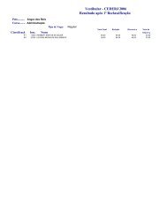 Primeira Reclassificação - Vestibular Cederj