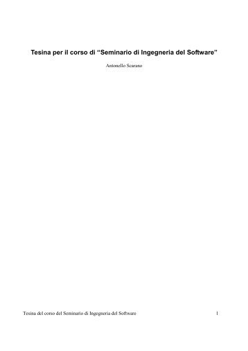 Tesina SiS - Antonello Scarano.pdf - Dipartimento di Ingegneria ...