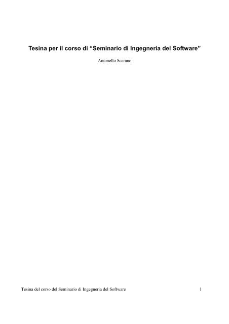 Tesina SiS - Antonello Scarano.pdf - Dipartimento di Ingegneria ...
