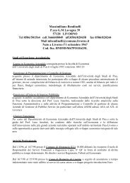 Curriculum dr. Massimiliano Bendinelli - Provincia di Lucca