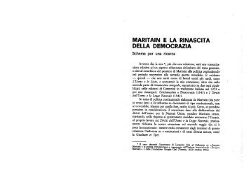 Maritain e la rinascita della democrazia. Schema per una ricerca