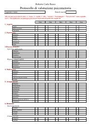 Protocollo di valutazione psicomotoria - csppi