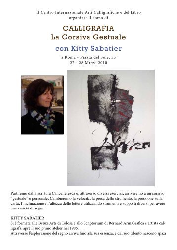 CALLIGRAFIA La Corsiva Gestuale con Kitty Sabatier - Centro ...