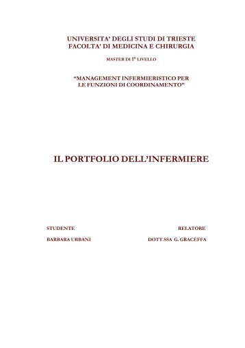 Il portfolio dell'infermiere - Azienda per i Servizi Sanitari n.1 Triestina