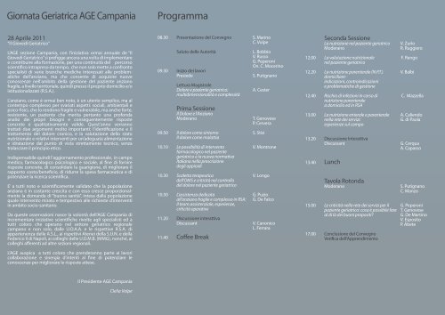 Programma - Associazione Geriatri Extraospedalieri